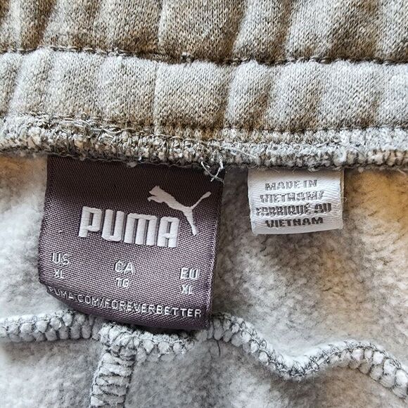 Puma Pants Mens XL Activewear Jogger Sweat Fleece Gym Training Drawstring Gray - Picture 9 of 12